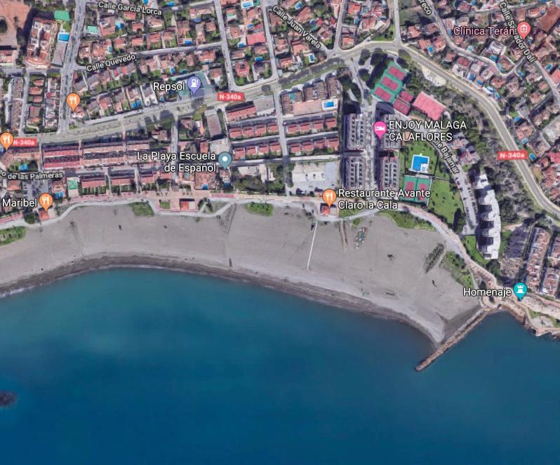 Playa La Cala In Front Of The Beach Free Parking Малага Екстер'єр фото